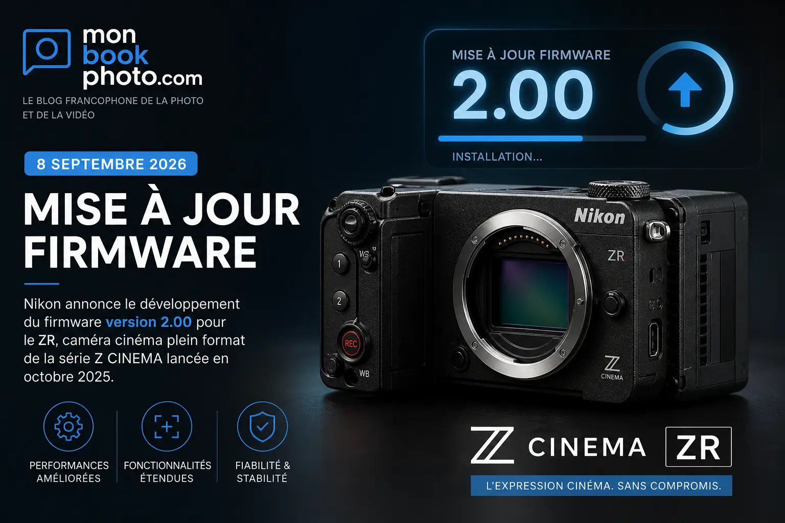 Nikon ZR : des correctifs firmware pour (certaines) des plaintes les plus fréquentes des vidéastes